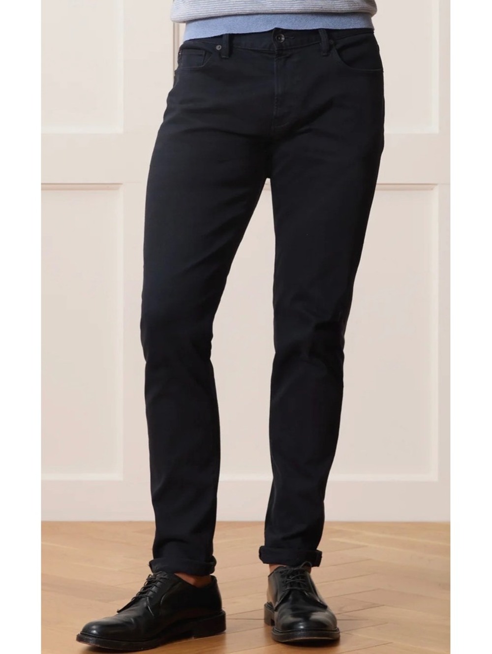 Todd Snyder Slim Fit Navy Blue Cotton Linen Blend Pants Size 34x30